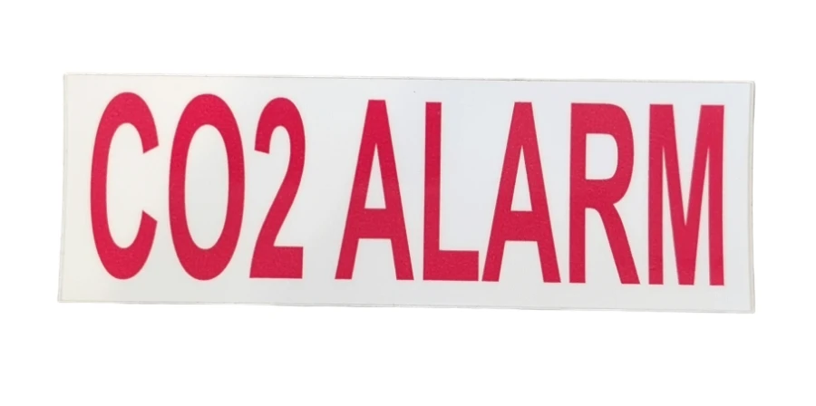 Sticker CO2 Alarm 150x50mm                                                                          